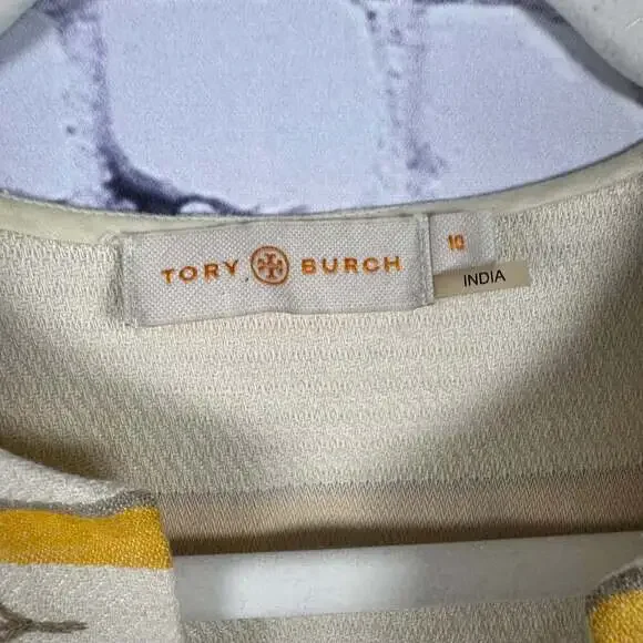 Tory Burch Women Avery Cotton/Linen Embroidered Tunic Size 10 - Picture 5 of 7